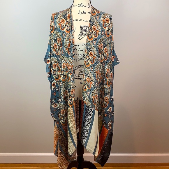 🔥 Vintage Inspired Paisley Kimono Duster NWT - Picture 4 of 8